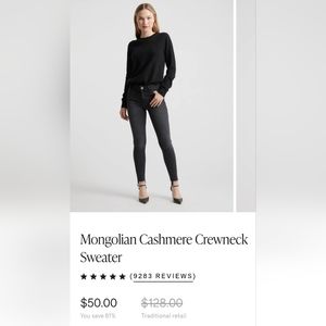 Quince cashmere sweater, black